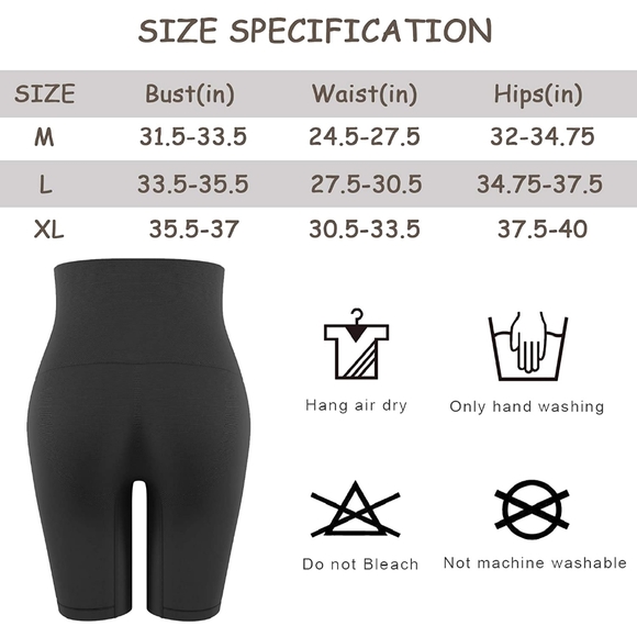 NWT Tummy and Waist Control Black Womens M Lycra Shapewear Shorts - Picture 6 of 6